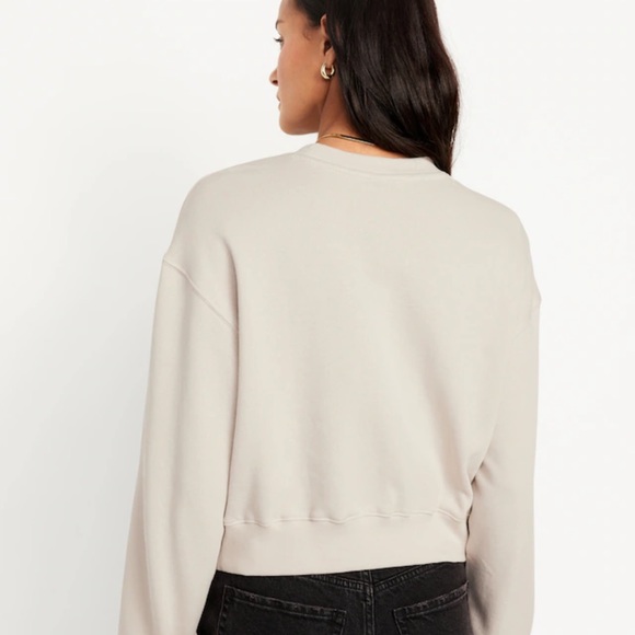 NWT OLD NAVY Crew-Neck Sweatshirt Color: Wish Bone SIZE X-LARGE - Picture 3 of 5